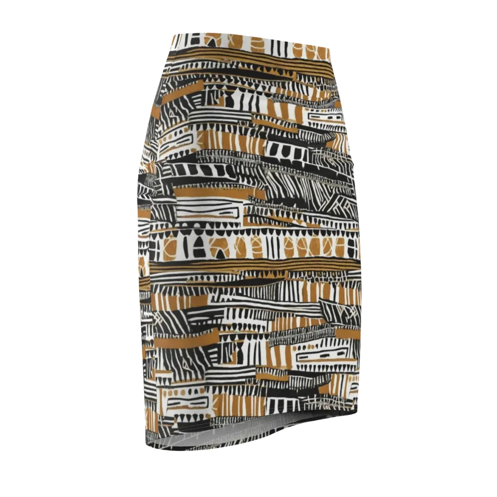 Nomad Geometry on Pencil Skirt — Front Side