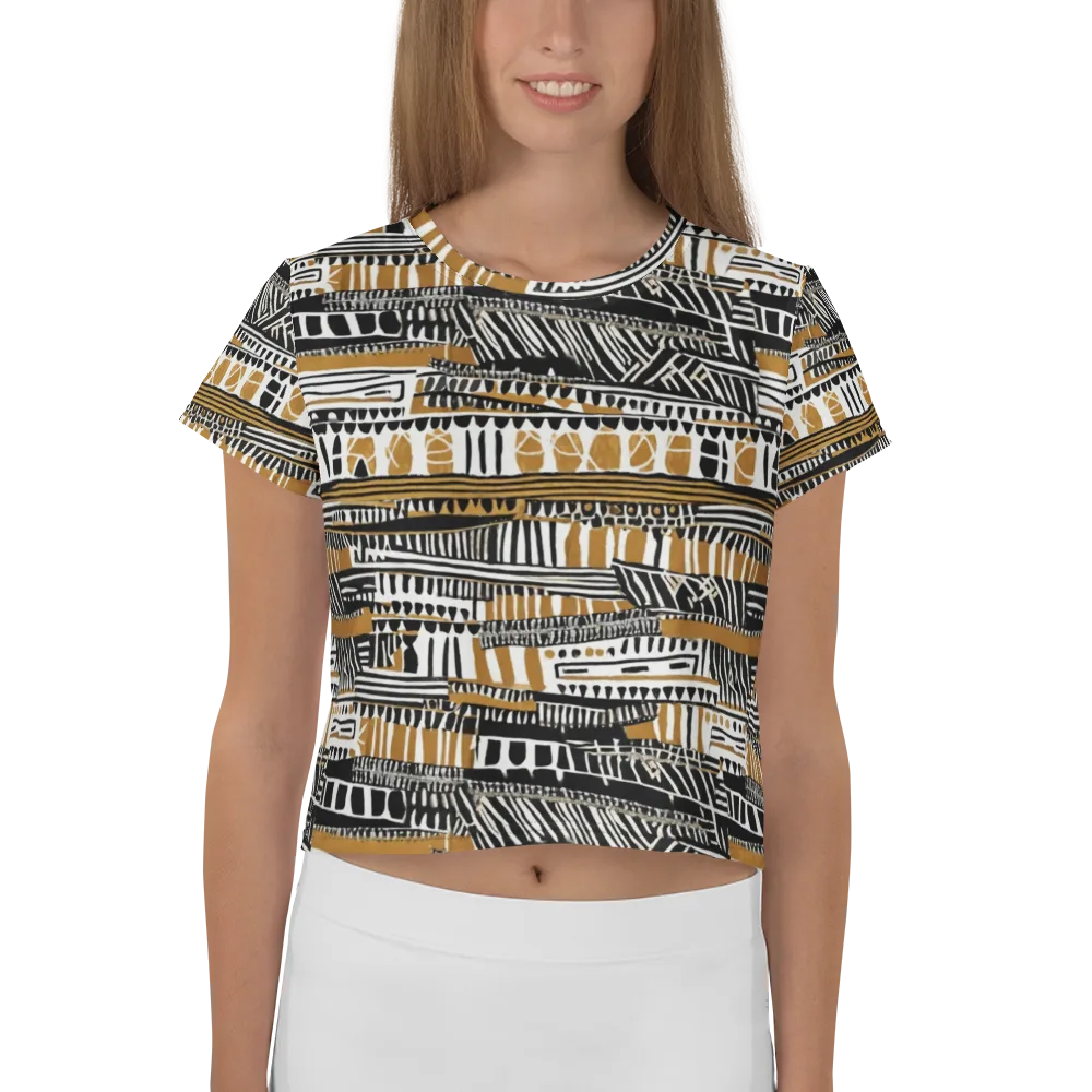 Nomad Geometry on Crop Tee — Front