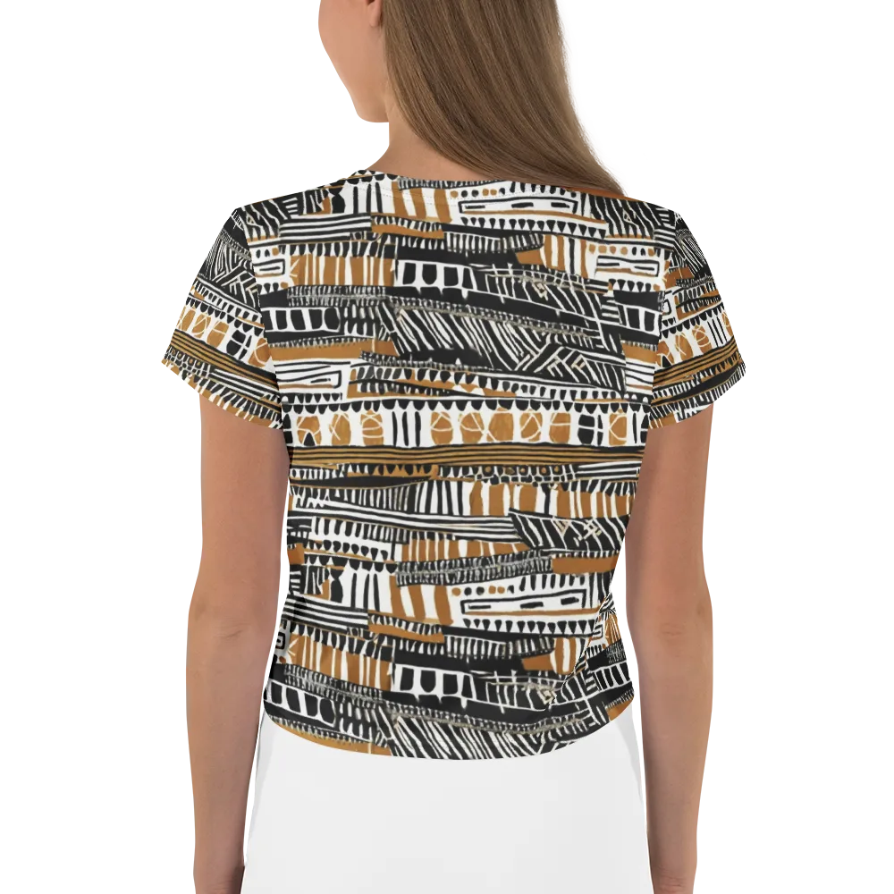 Nomad Geometry on Crop Tee — Back