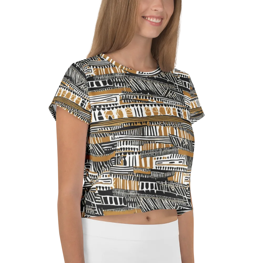 Nomad Geometry on Crop Tee — Right