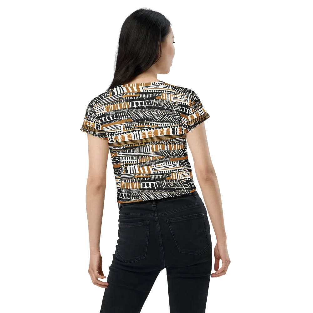 Nomad Geometry on Crop Tee — Back