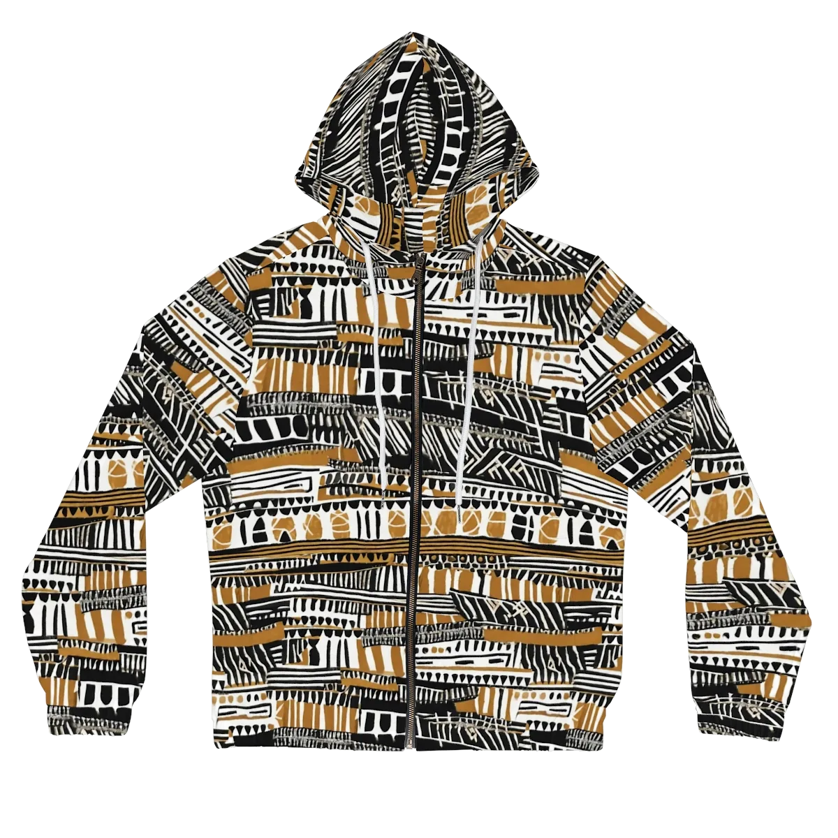 Nomad Geometry on Women's Full-Zip Hoodie — Front