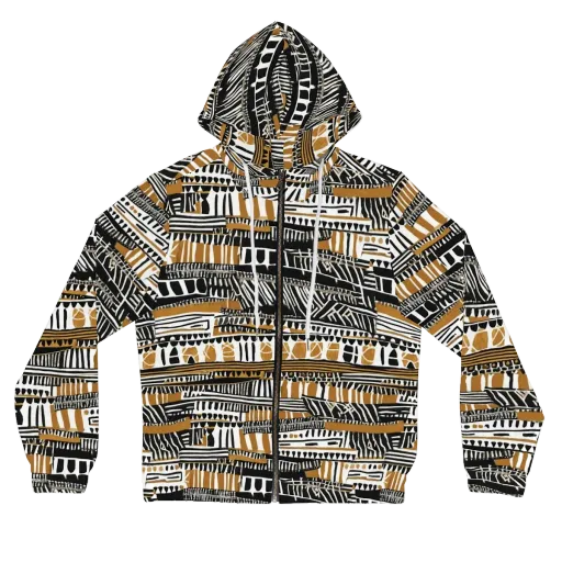 Nomad Geometry on a Women's Full-Zip Hoodie