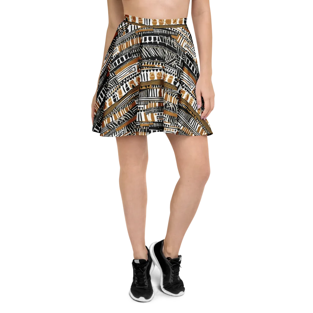 Nomad Geometry on Skater Skirt — Front