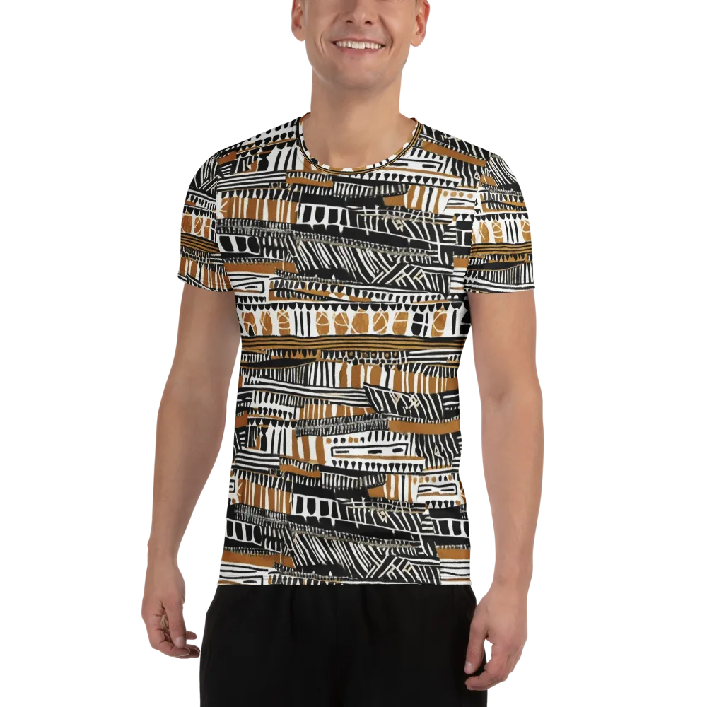 Nomad Geometry on Men's Athletic T-Shirt — Front