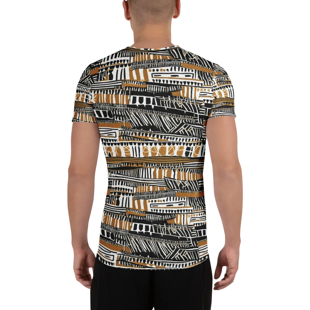 Nomad Geometry on Men's Athletic T-Shirt — Back