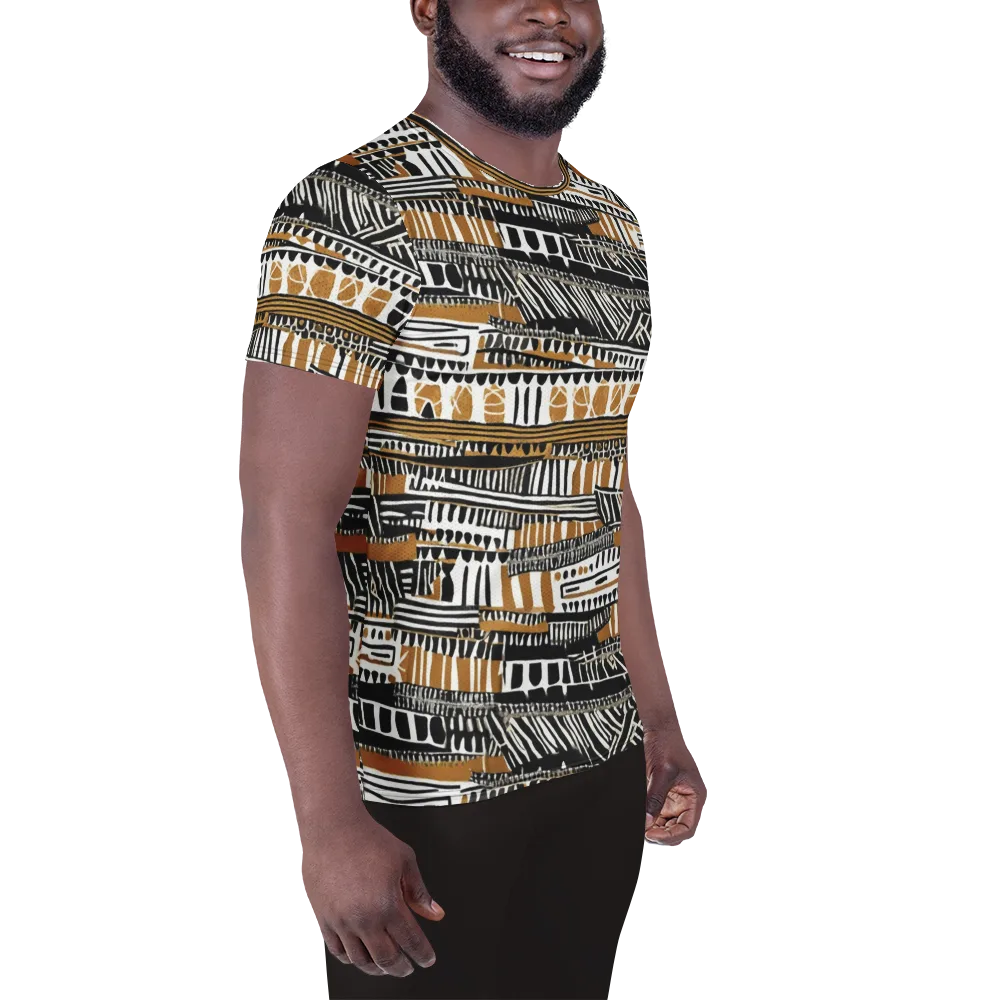 Nomad Geometry on Men's Athletic T-Shirt — Right