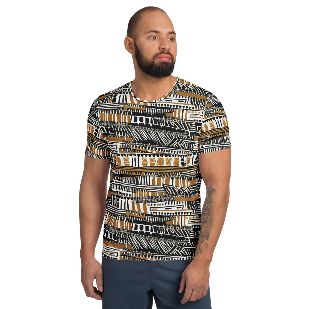 Nomad Geometry on Men's Athletic T-Shirt — Front