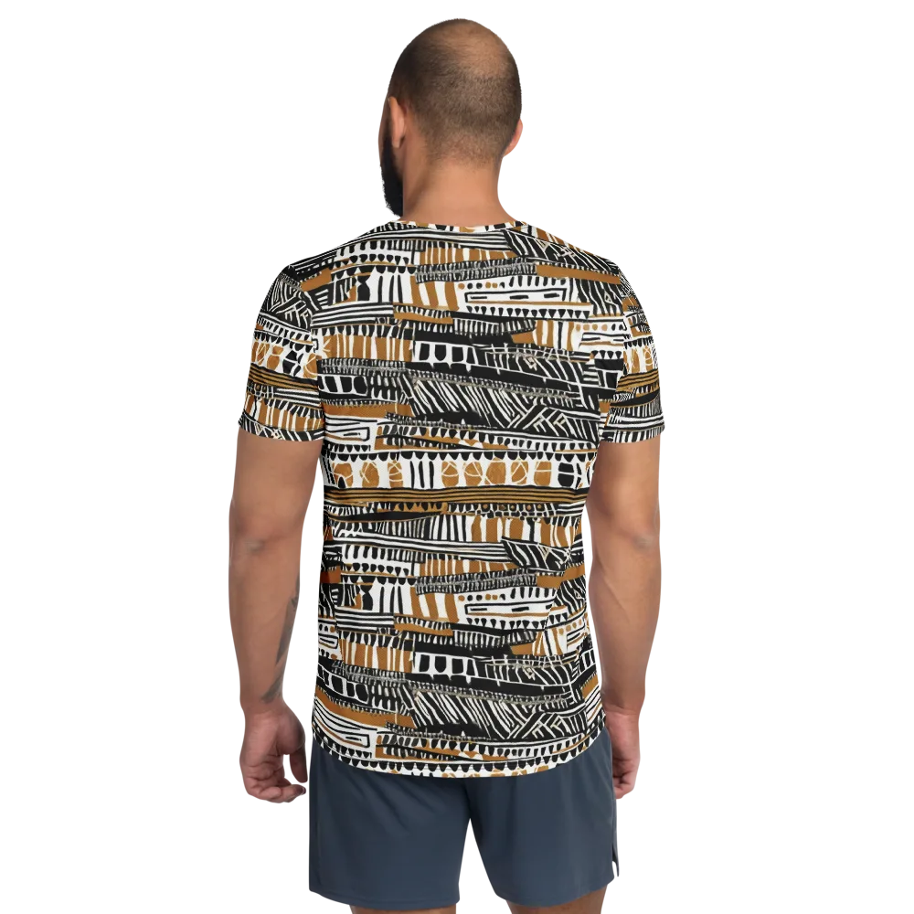 Nomad Geometry on Men's Athletic T-Shirt — Back