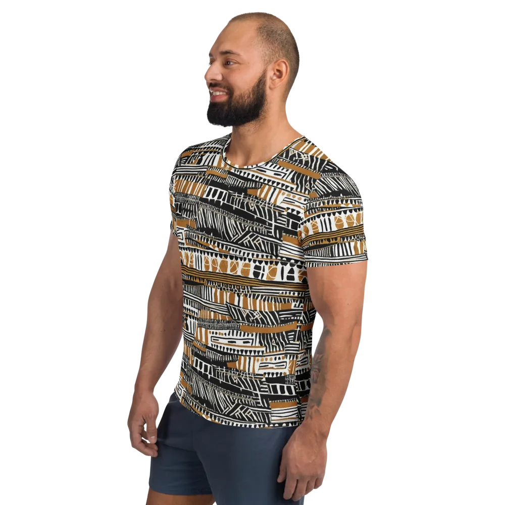 Nomad Geometry on Men's Athletic T-Shirt — Left