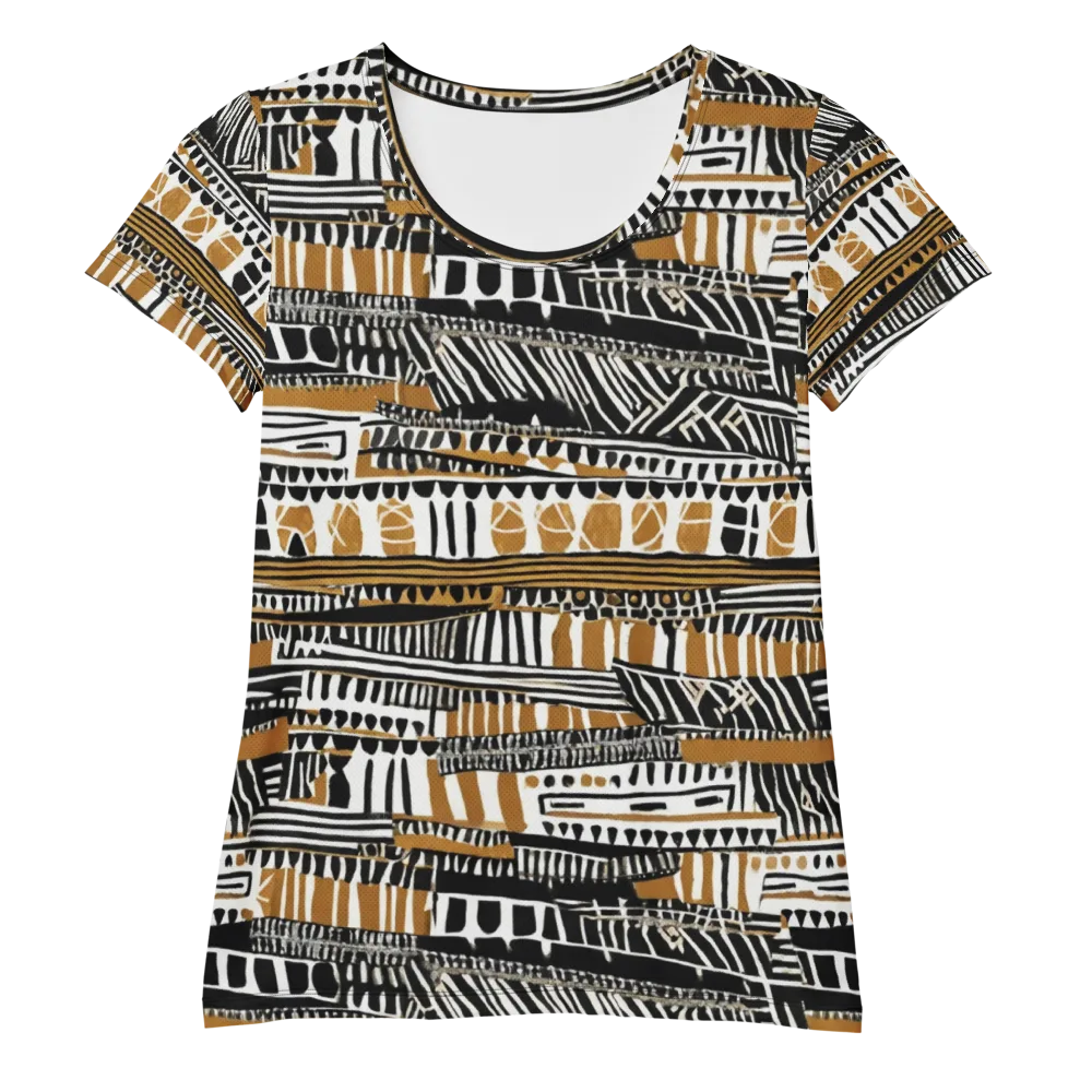 Nomad Geometry on Women's Athletic T-Shirt — Front