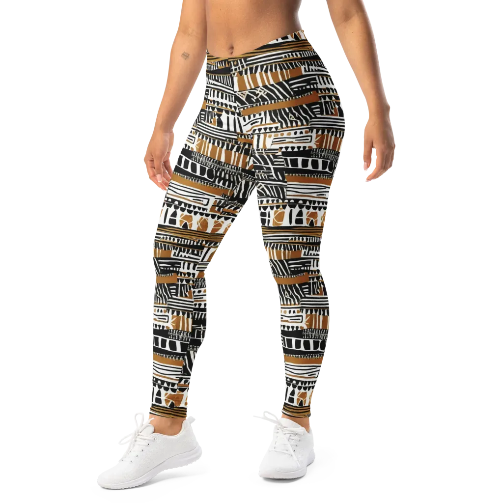 Nomad Geometry on Leggings — Left Front