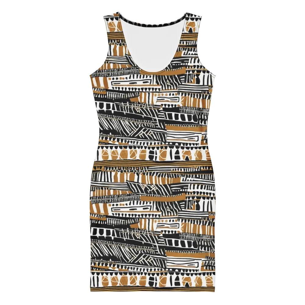 Nomad Geometry on Bodycon Dress — Front