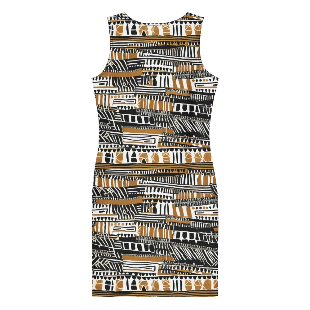 Nomad Geometry on Bodycon Dress — Back
