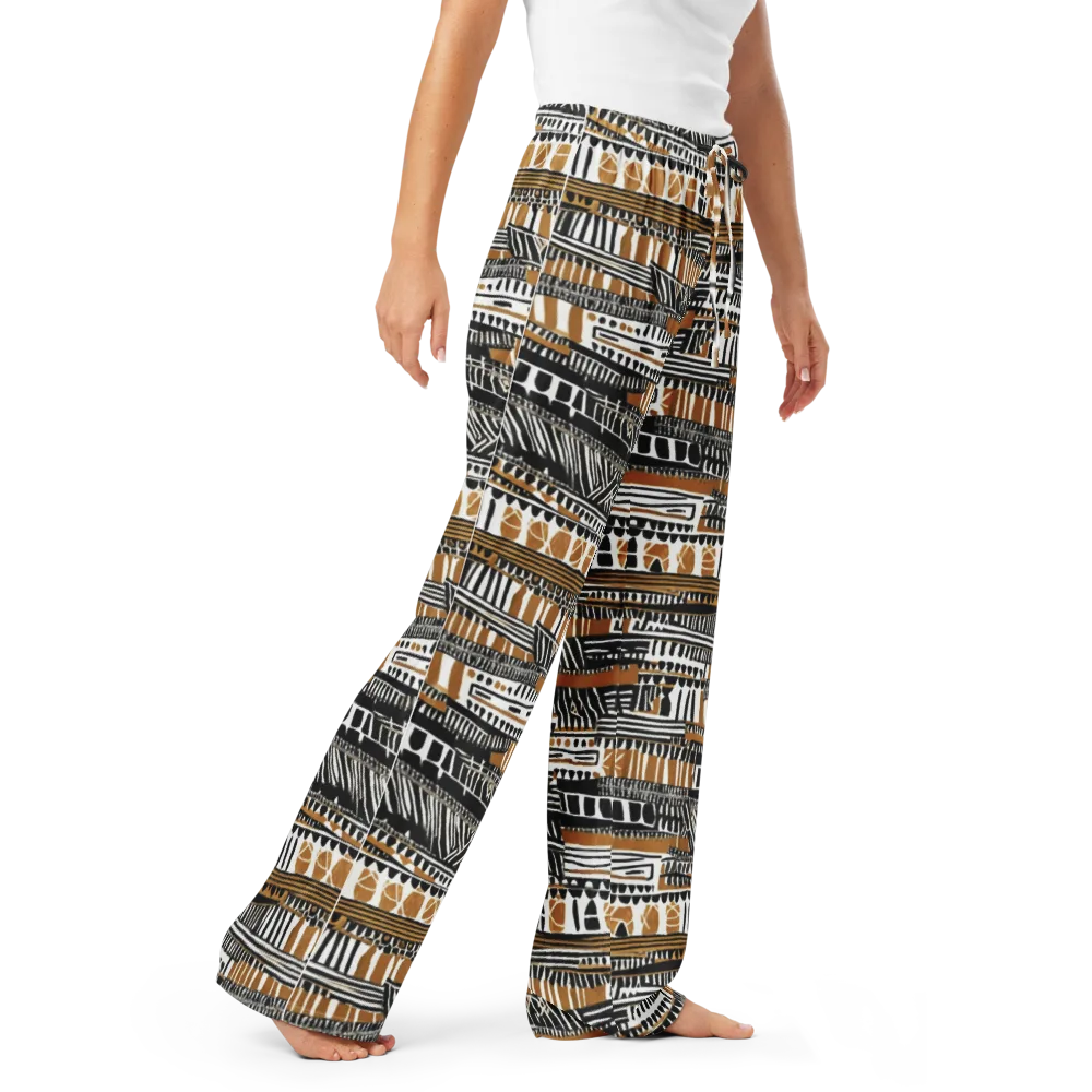 Nomad Geometry on Women's Pajama Pants — Right Front