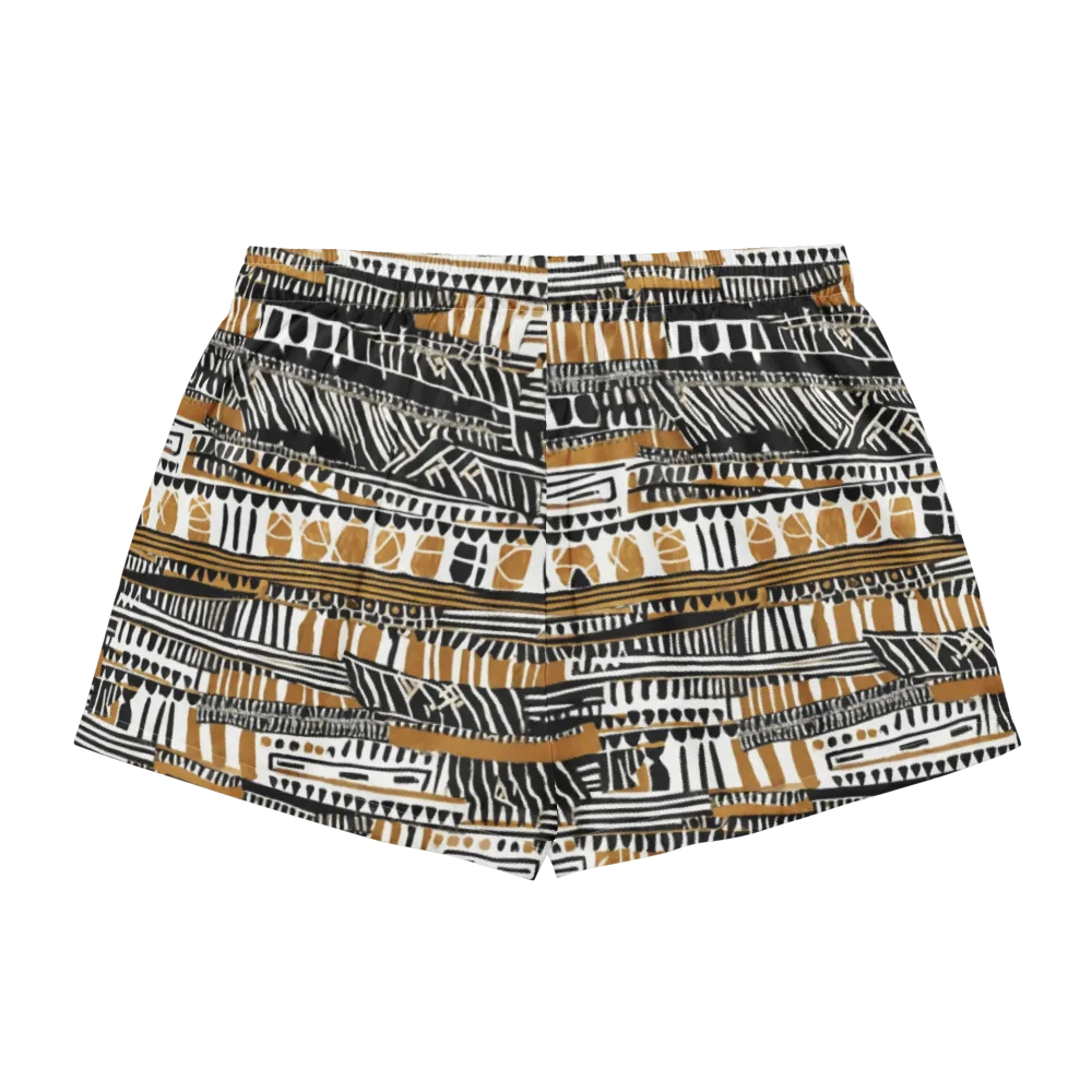 Nomad Geometry on Women's Pajama Shorts — Back