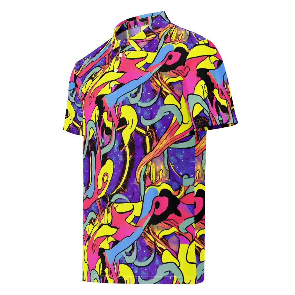 Pop Inferno on Men's Slim Fit Polo Shirt — Left Front