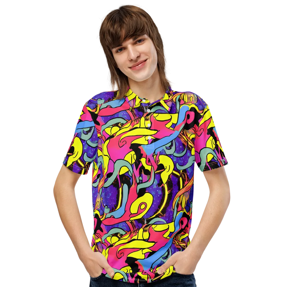 Pop Inferno on Men's Slim Fit Polo Shirt — Front