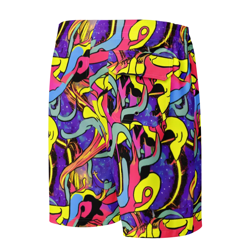 Pop Inferno on Men's Board Shorts — Back