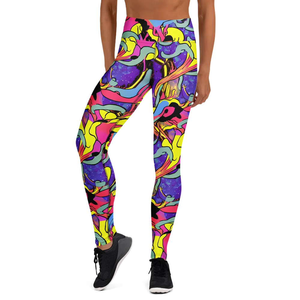 Pop Inferno on Yoga Leggings — Front