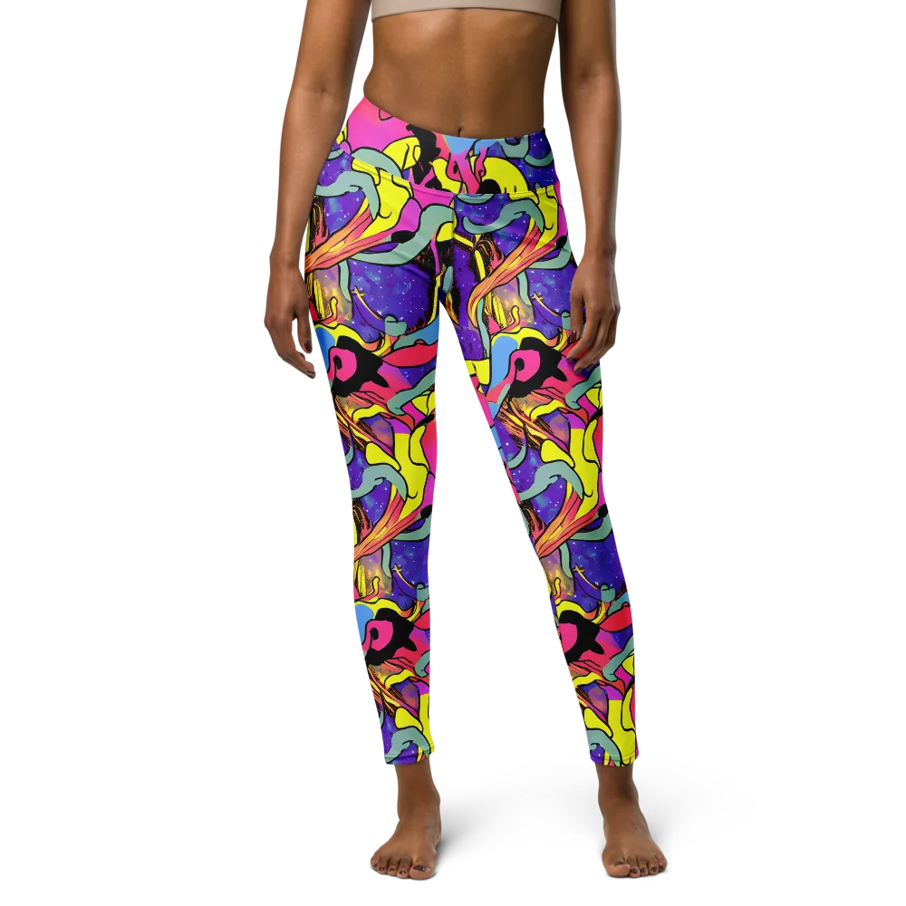 Pop Inferno on Yoga Leggings — Front