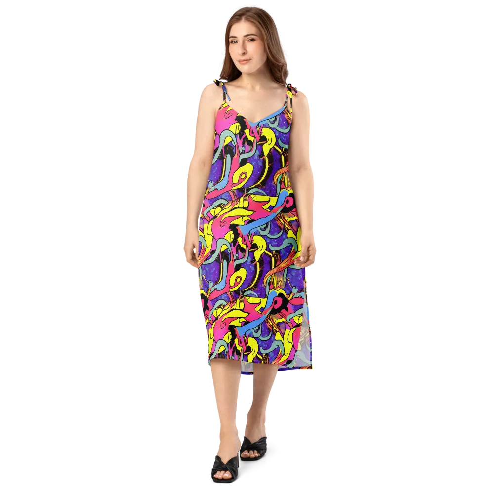Pop Inferno on Slip Dress — Front