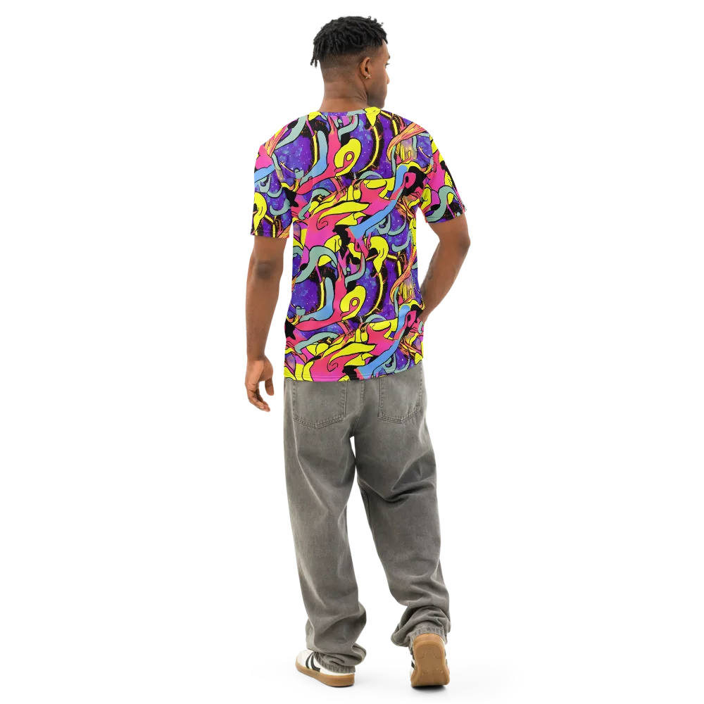 Pop Inferno on Men's Cotton Crew Neck T-Shirt — Back