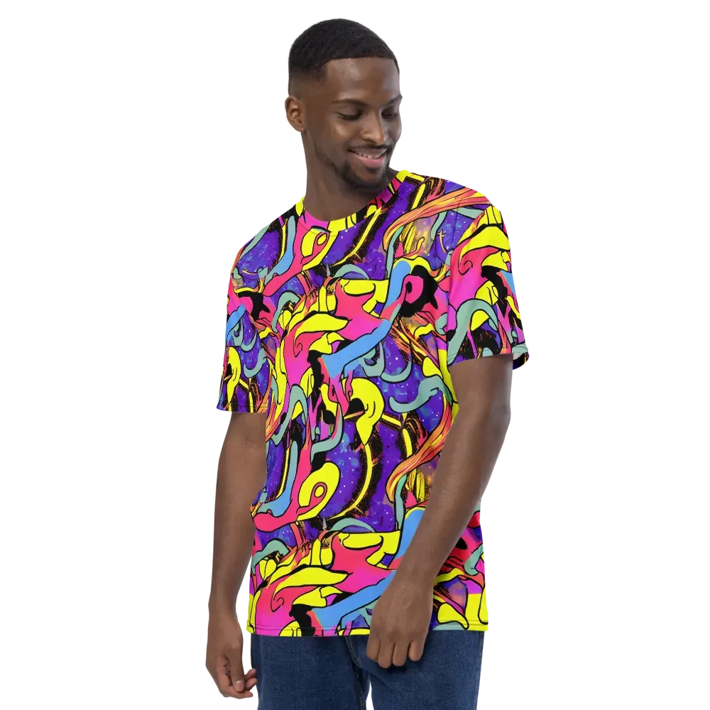 Pop Inferno on Men's Crew Neck T-Shirt — Left