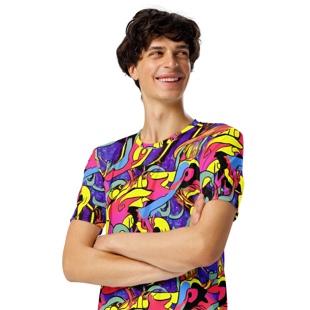 Pop Inferno on Men's Crew Neck T-Shirt — Left Front