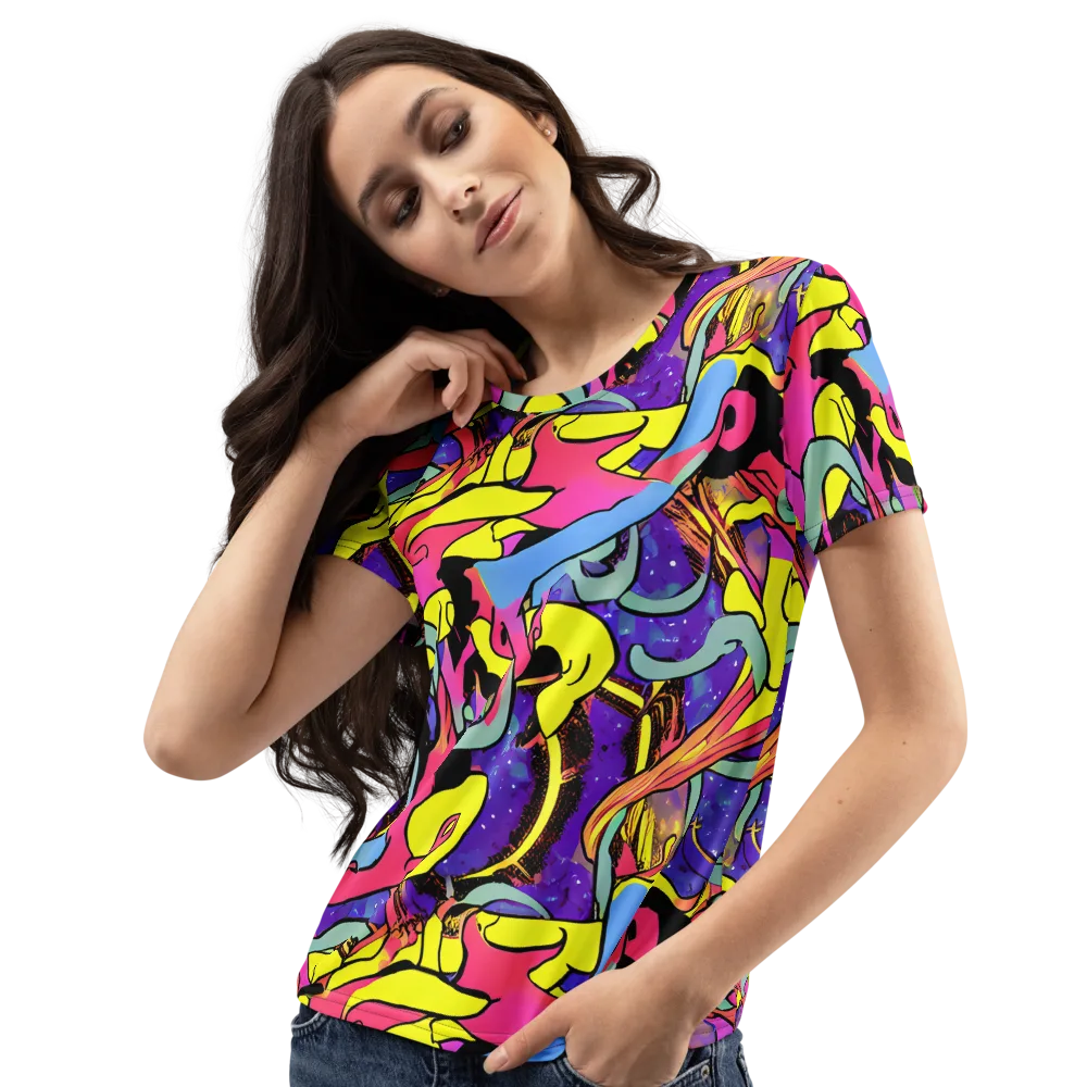 Pop Inferno on Women's Crew Neck T-Shirt — Left Front