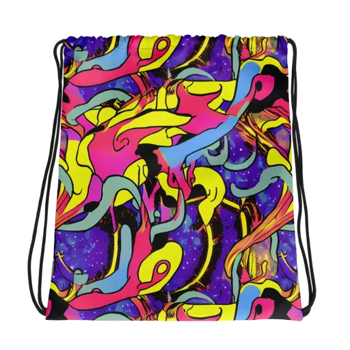 Pop Inferno on a Drawstring Bag