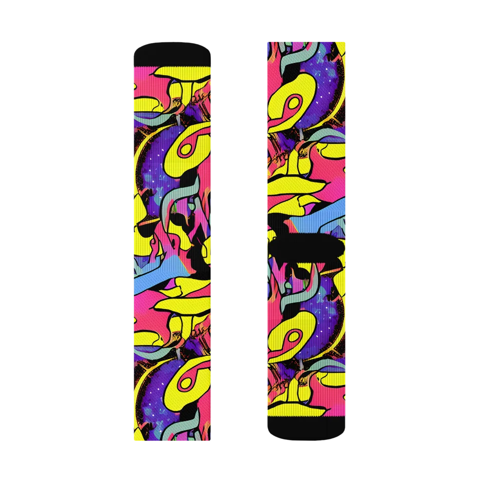 Pop Inferno on Socks — Left Sock