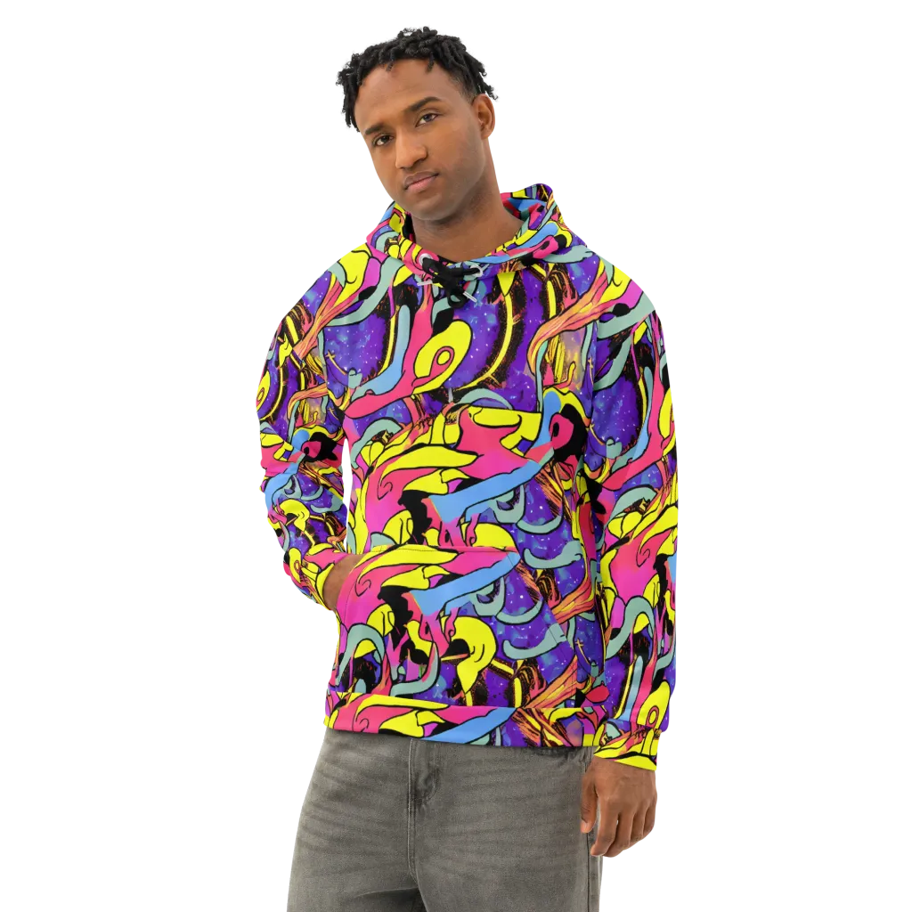 Pop Inferno on Cotton Hoodie — Left Front