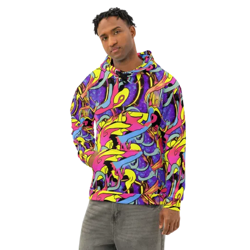 Pop Inferno on a Cotton Hoodie