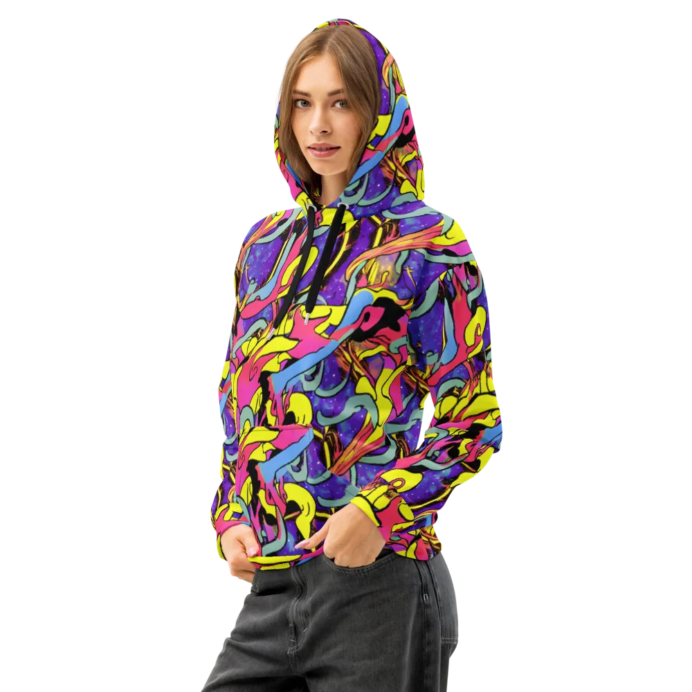 Pop Inferno on Cotton Hoodie — Left Front