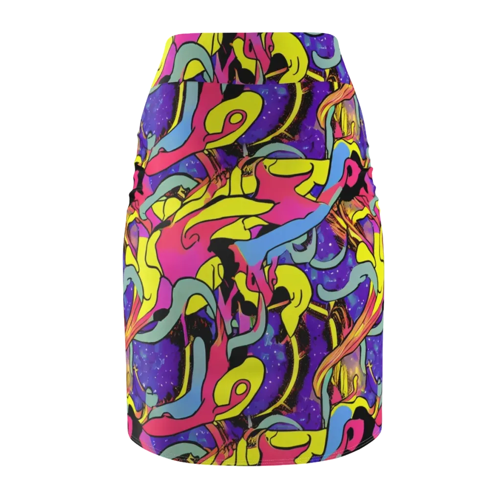 Pop Inferno on Pencil Skirt — Back