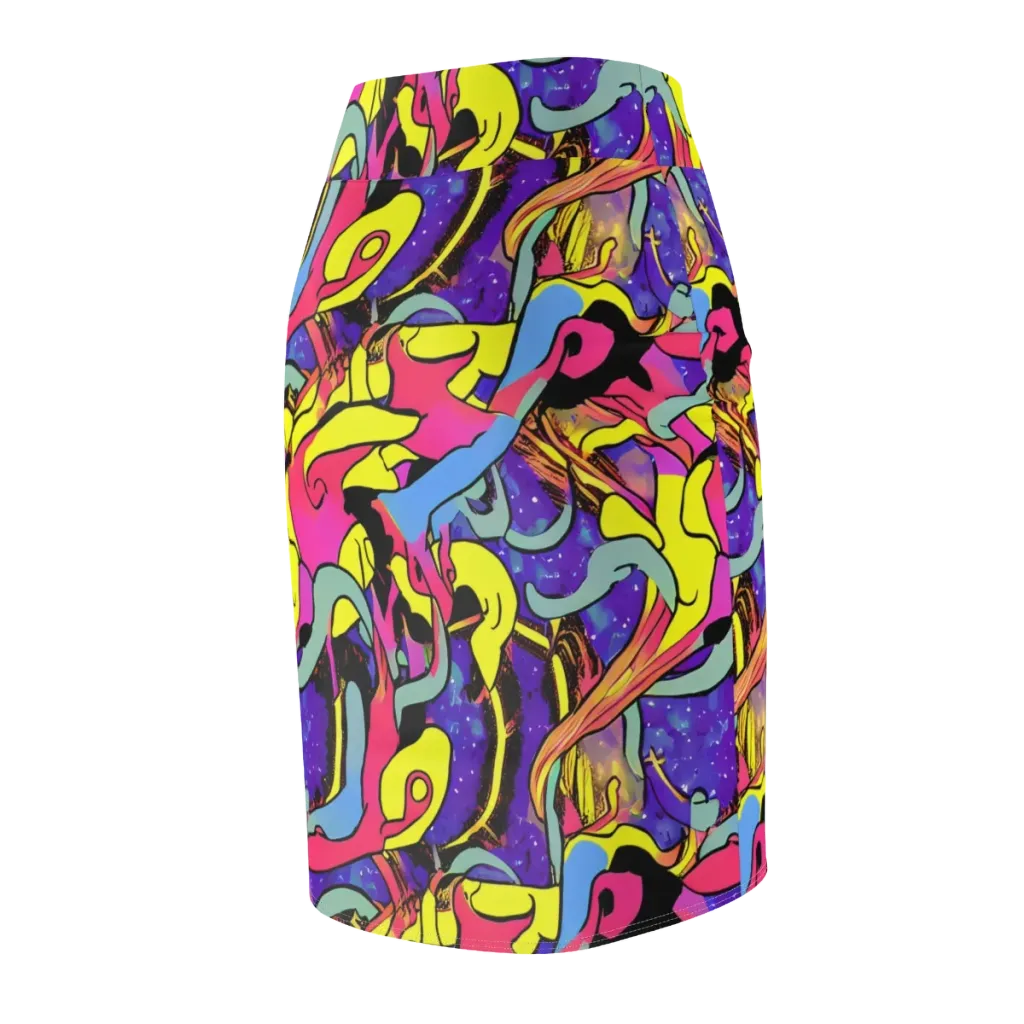 Pop Inferno on Pencil Skirt — Back Side