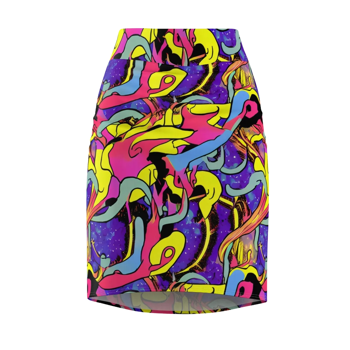 Pop Inferno on Pencil Skirt — Front