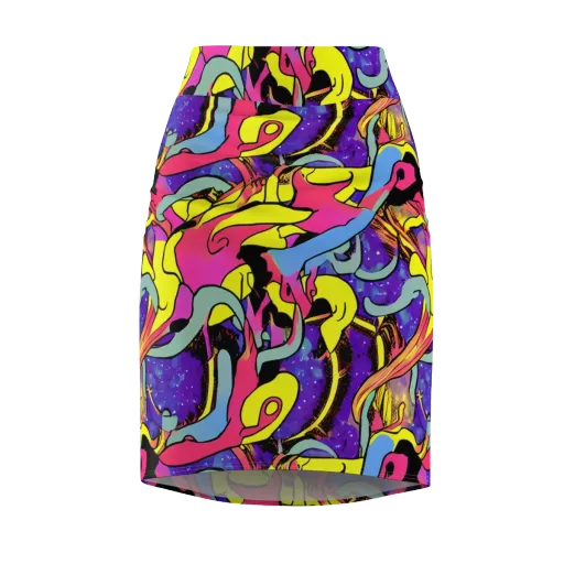 Pop Inferno on a Pencil Skirt