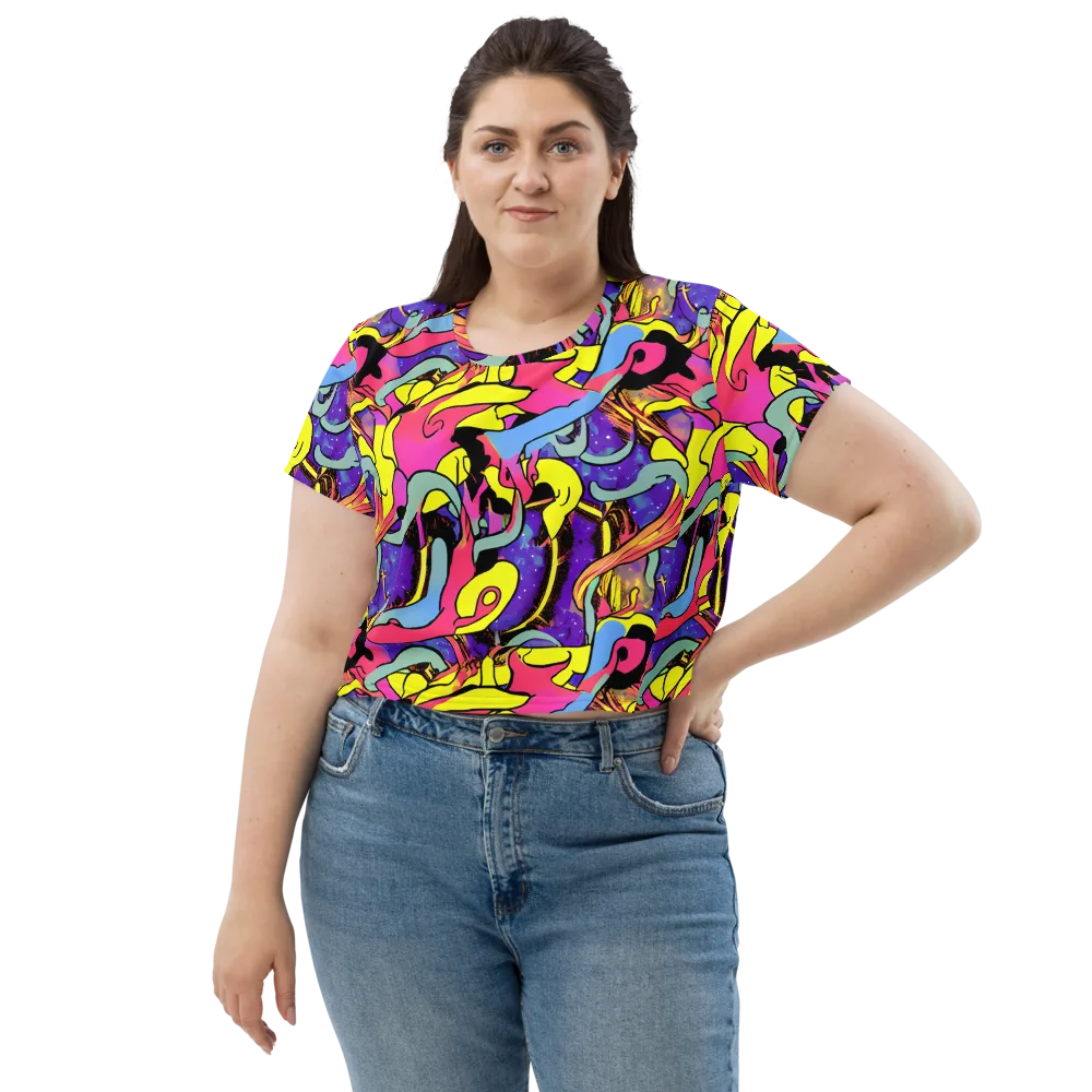 Pop Inferno on Crop Tee — Front