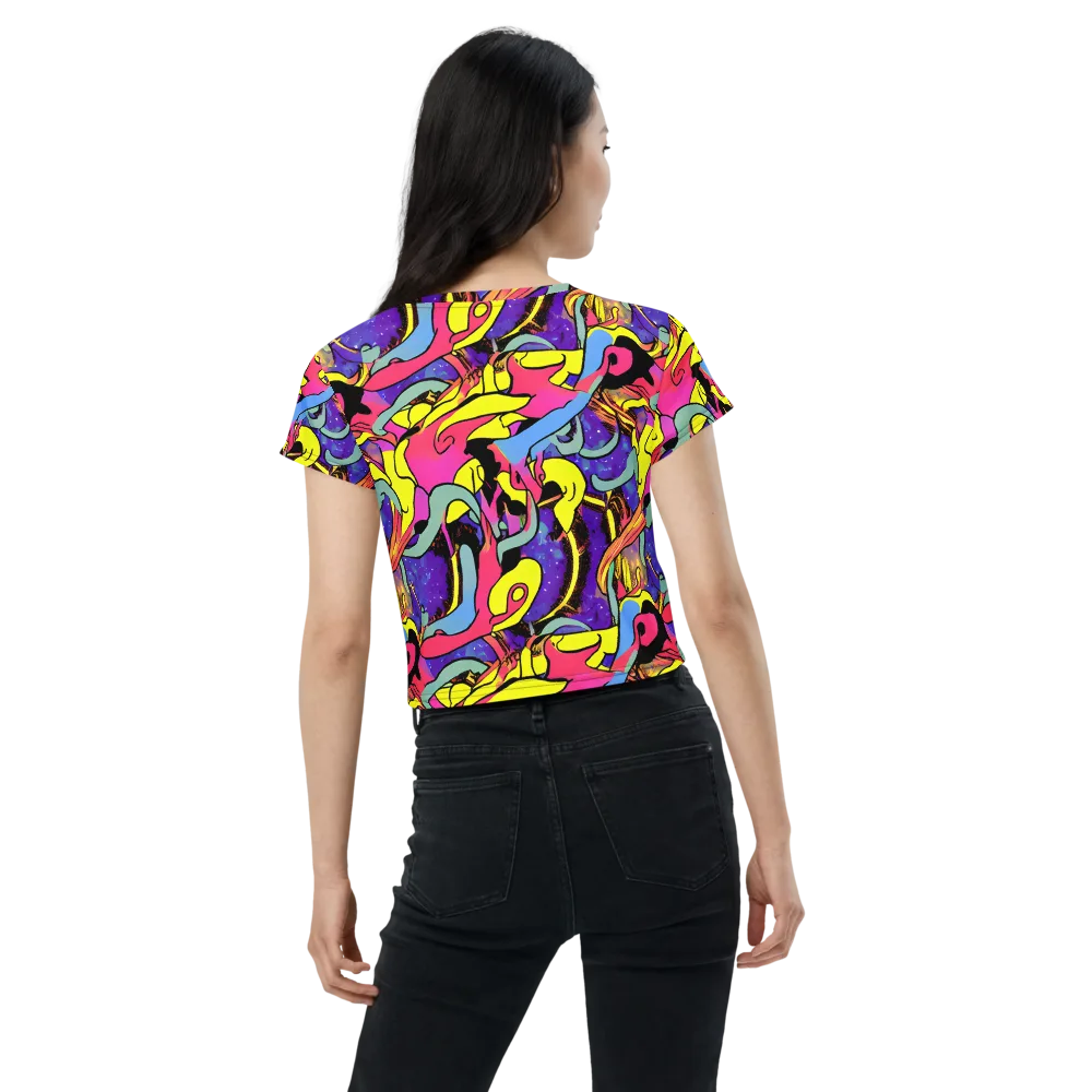 Pop Inferno on Crop Tee — Back