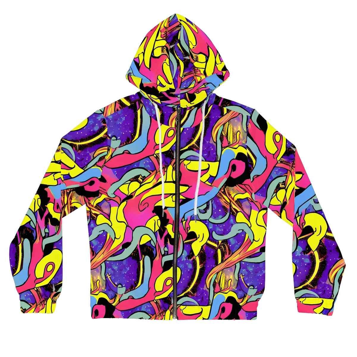 Pop Inferno on Women's Full-Zip Hoodie — Front