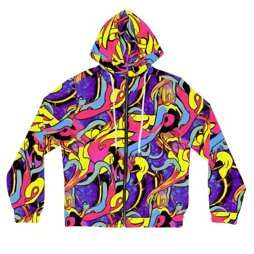 Pop Inferno on a Women's Full-Zip Hoodie