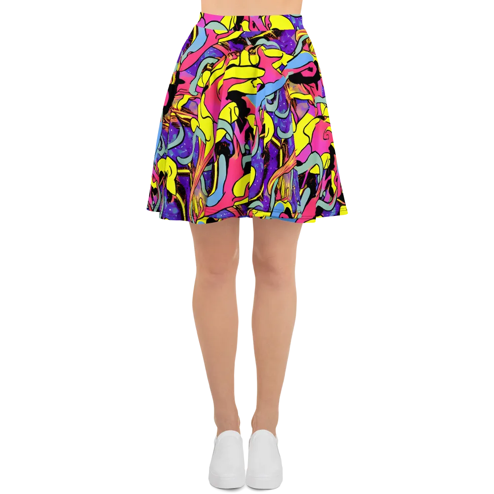 Pop Inferno on Skater Skirt — Front