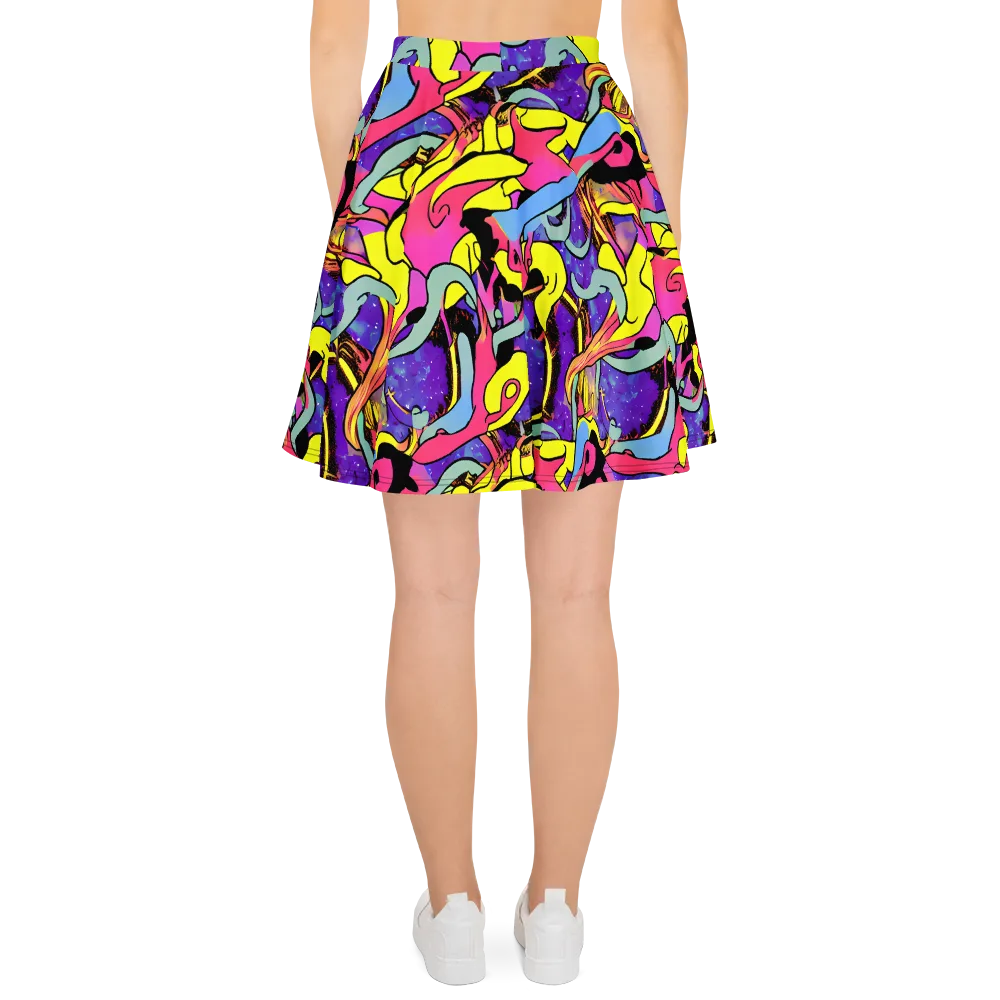 Pop Inferno on Skater Skirt — Back