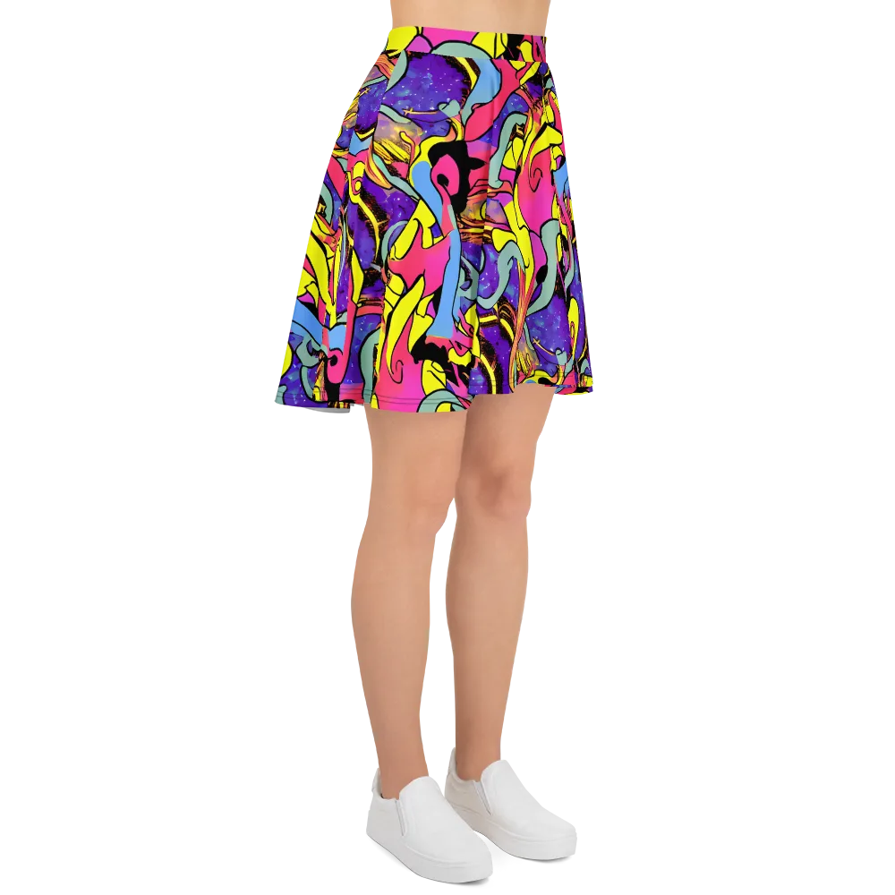 Pop Inferno on Skater Skirt — Right