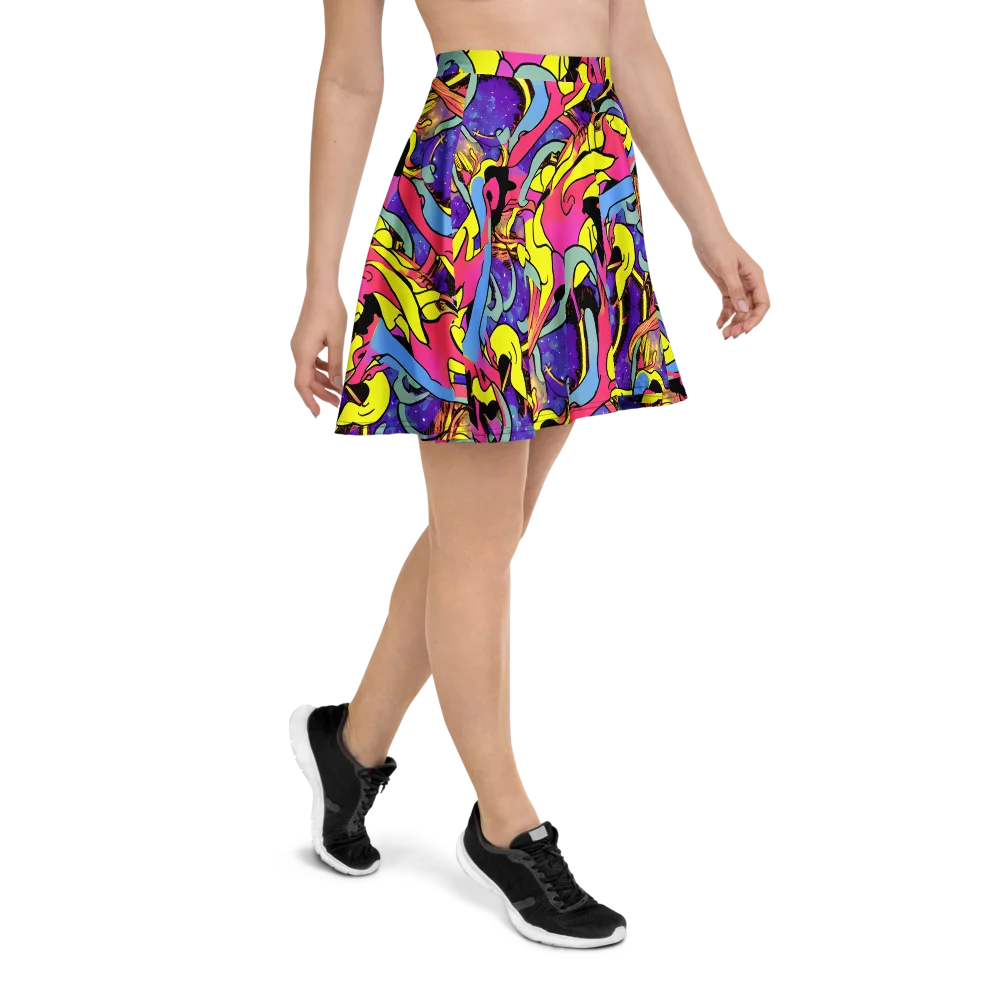 Pop Inferno on Skater Skirt — Right