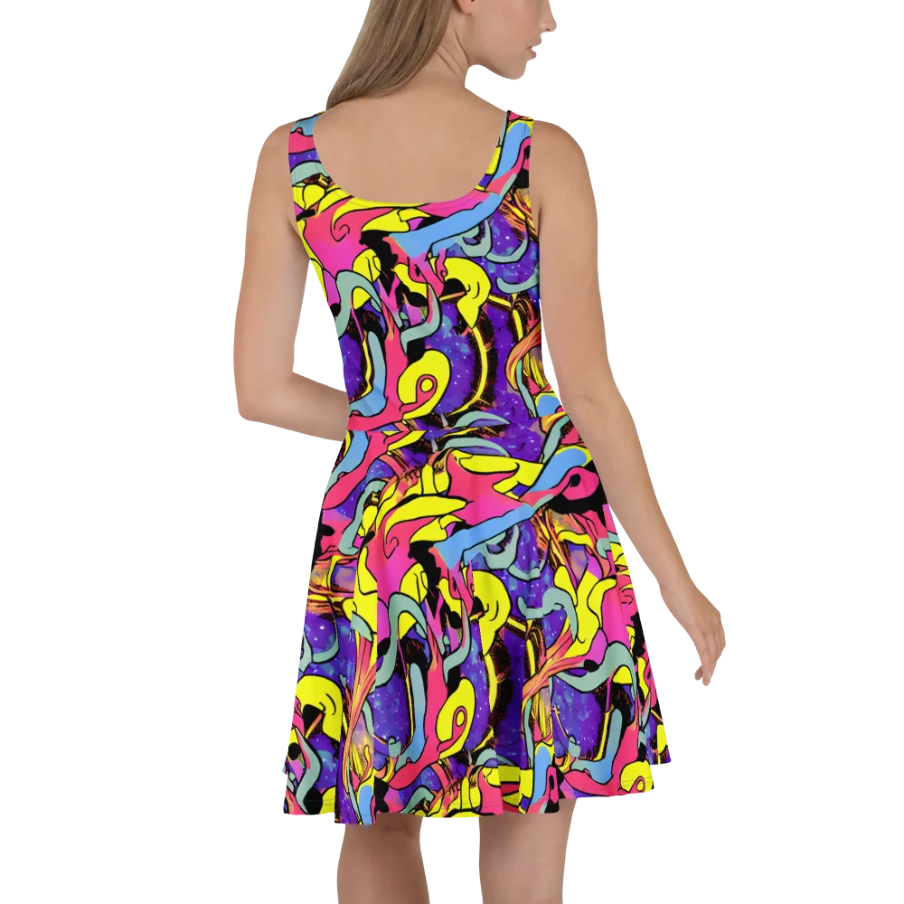Pop Inferno on Skater Dress — Back