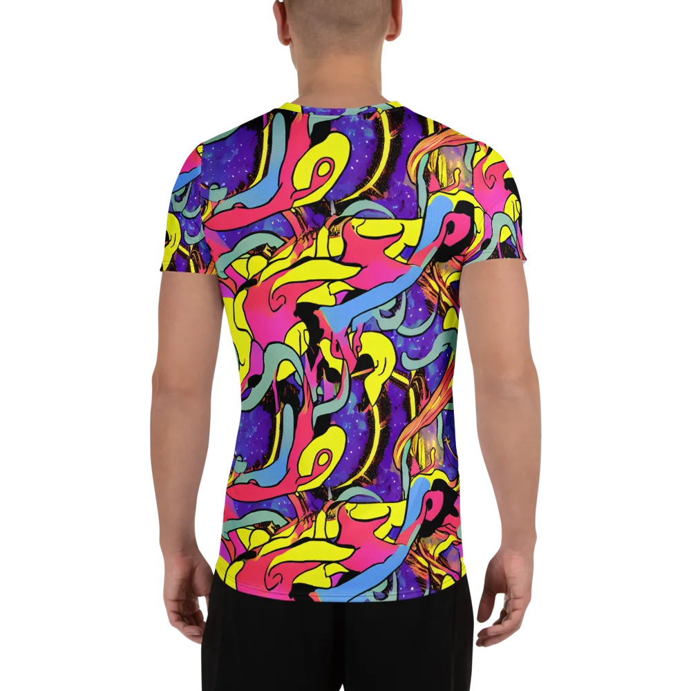 Pop Inferno on Men's Athletic T-Shirt — Back