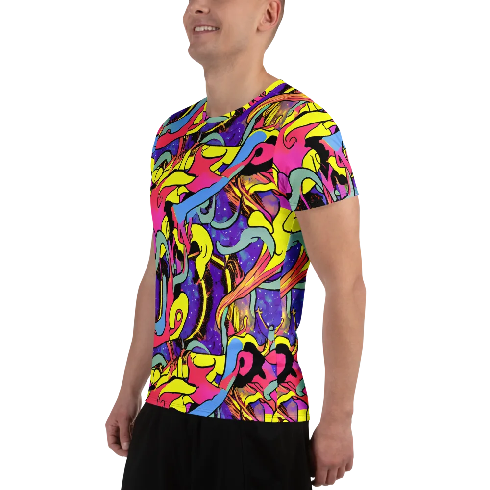 Pop Inferno on Men's Athletic T-Shirt — Left